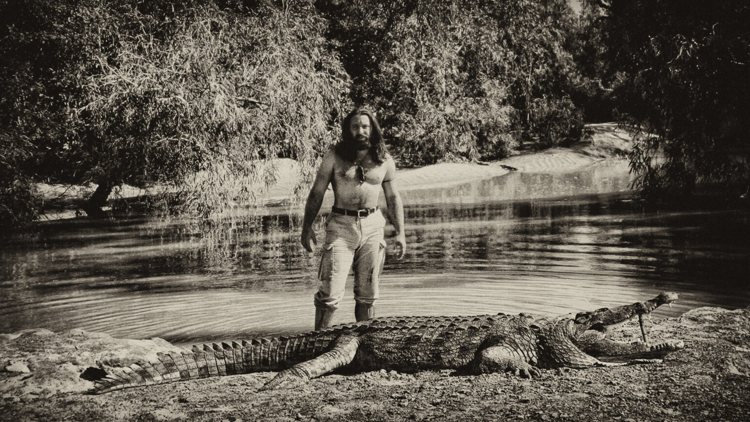 Brane T. Červek s krokodilom